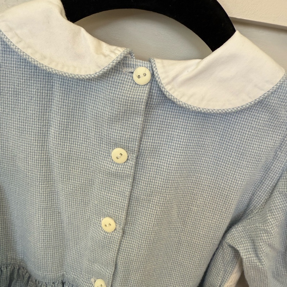 Vintage Strasburg Two Embroidered Bears smocked Puff sleeve dress lined size 4 - Picture 4 of 8